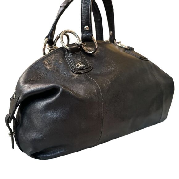 Vintage, Original Coach Hand Bag, Genuine Leather. Black - Picture 10 of 14